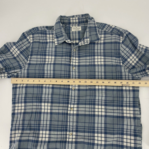 Mutual Weave Shirt Men's Large Tartan Plaid Button Up Outdoor Casual Preppy - Picture 8 of 10